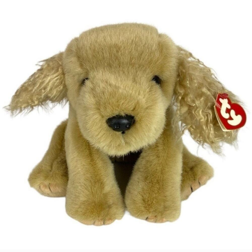 Vintage Ty Classic Corky the Dog Cocker Spaniel Beanie 10" Plush Animal 1996